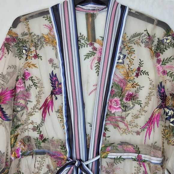 Aratta Jade Embroidered Mesh Duster Size XS - Picture 7 of 16